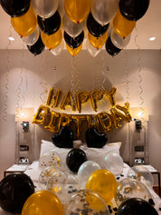 Black & Gold Birthday Balloon Set Up Kit