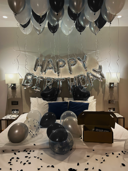 Black Birthday Balloon Set Up Kit