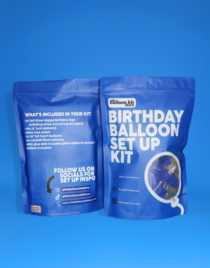 Blue Birthday Balloon Set Up Kit