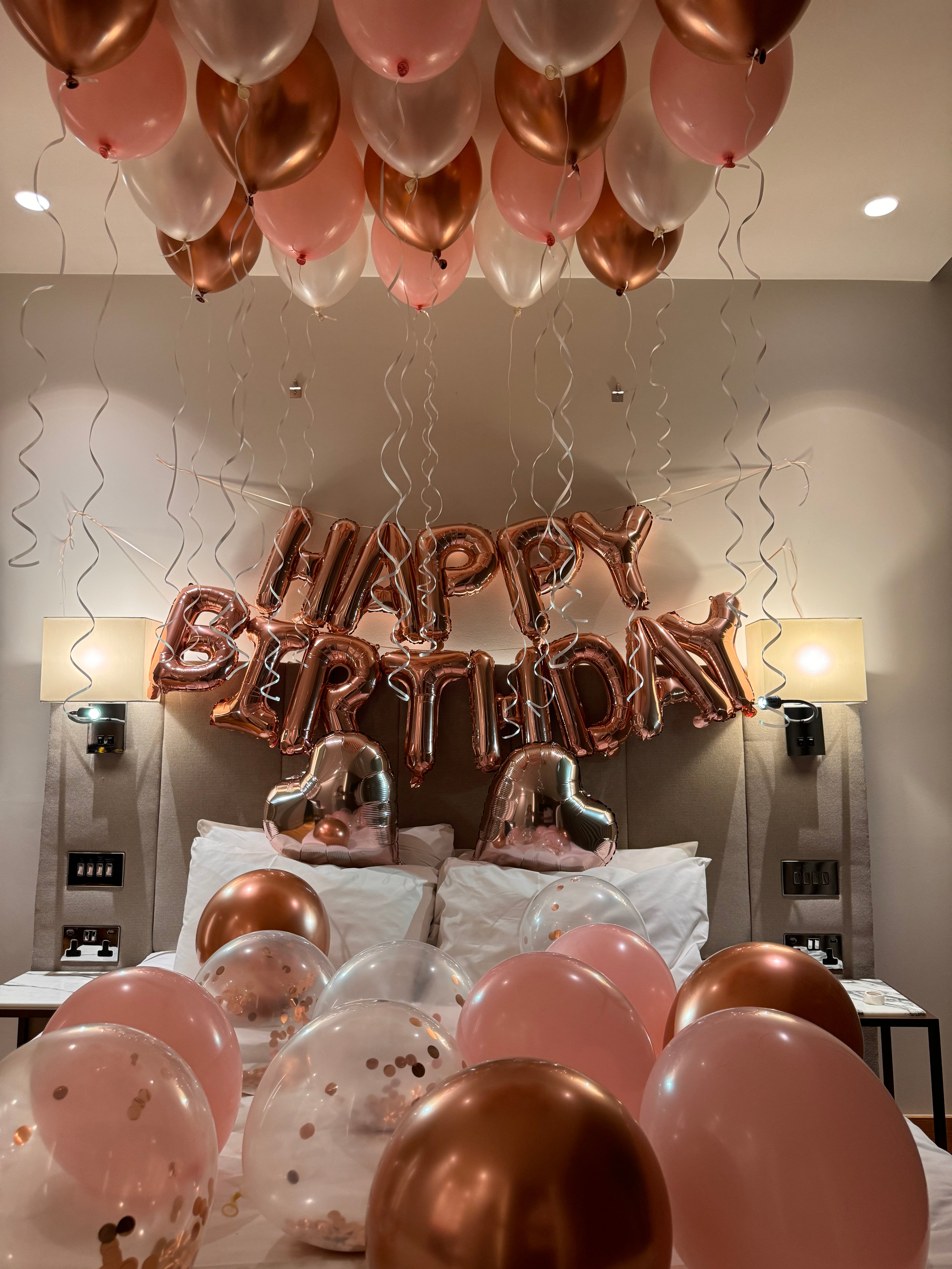 Rose Gold Birthday Balloon Set Up Kit