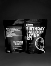 Black Birthday Balloon Set Up Kit