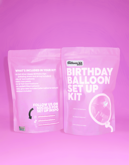 Pink Birthday Balloon Set Up Kit