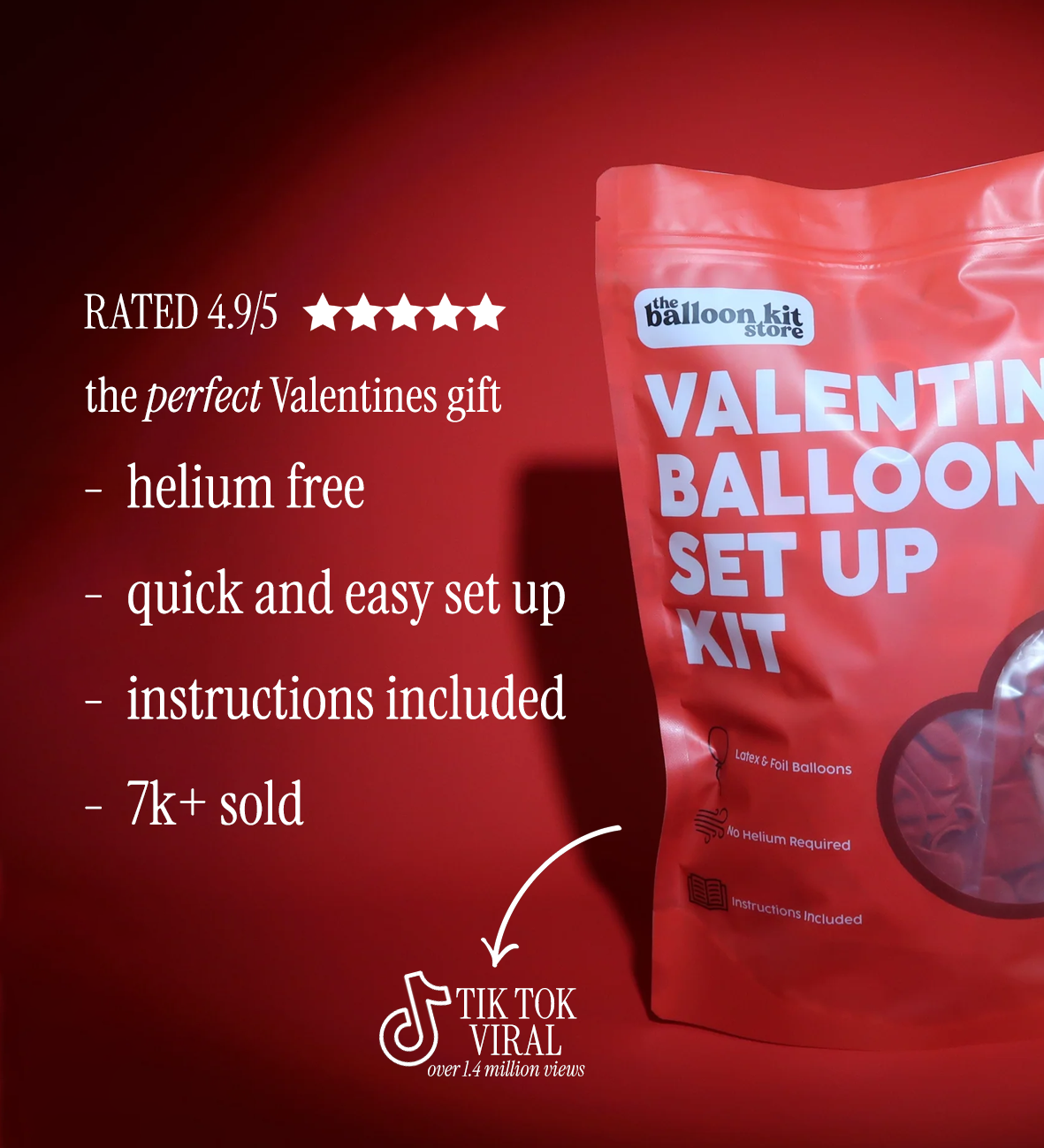 Valentine's Day I Love You Balloon Kit